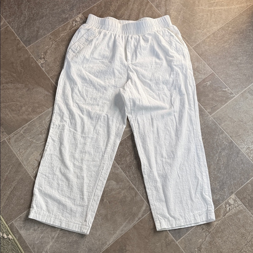 Vacation/beach/ resort wear Ladies-Men’s White  Pants size Lg